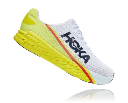 Hoka Rocket X All Gender Moški Tekaški Čevlji Bela / Rumena SI-901682D